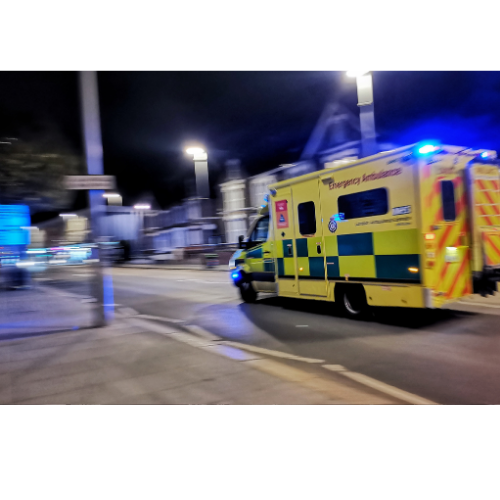 Ambulance responding under emergency conditions