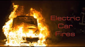 Electric vehicle fire illustration