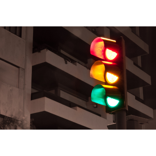 Red, amber, green traffic lights